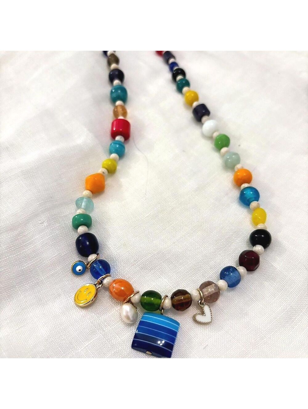 Handmade Colorful Charm Necklace